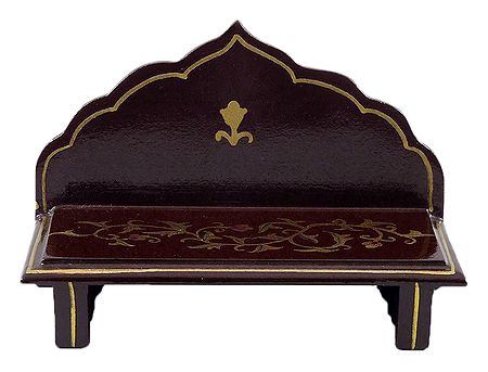 Painted Wooden Seat for Deity