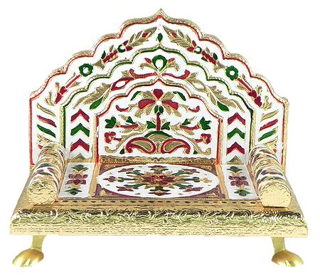 Meenakari Flower Design Throne for Deity