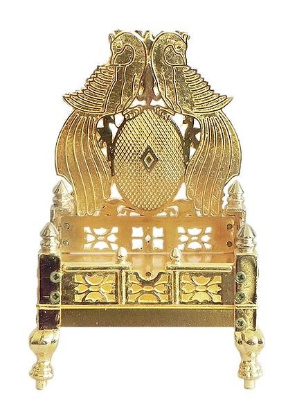 White Metal Carving Ritual Throne for Deity