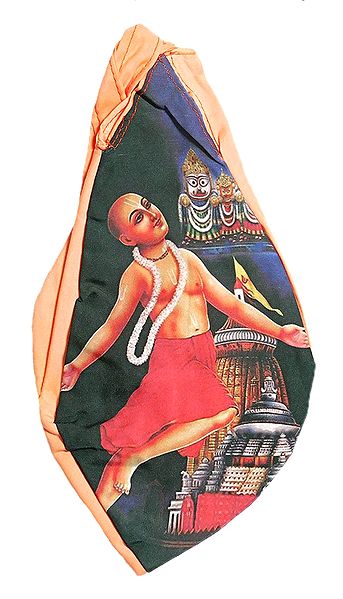 Japamala Bag with Chaitanyadev Print