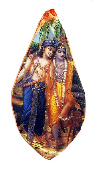 Japamala Bag with Krishna Balaram Print