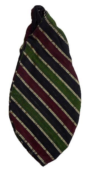 Multicolor Stripe on Cotton Japa Mala Bag