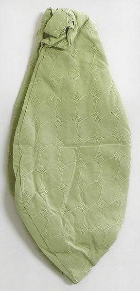 Embroidered Light Green Japa Mala Bag