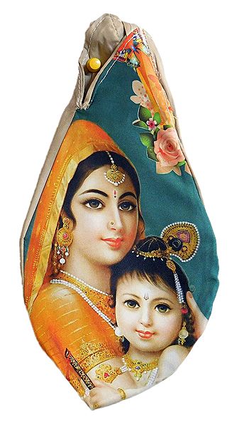 Japamala Bag with Yashoda Krishna Print