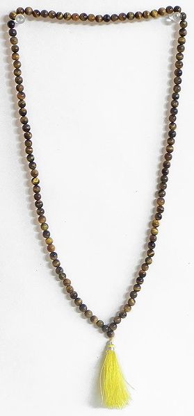 Buddhist Prayer Mala with 108 Tiger Eye Stone Beads