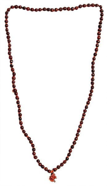 Japamala with 108 Red Chandan wood Beads