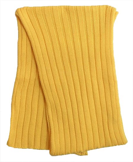 Yellow Knitted Woolen Scarf