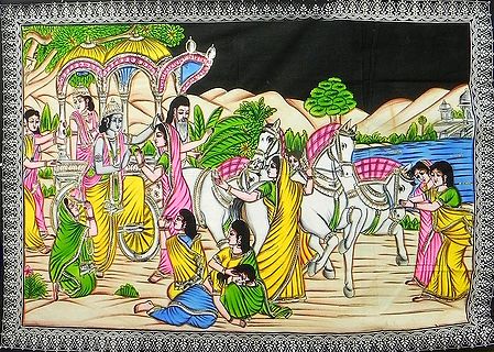 Krishna Leaving Vrindavan
