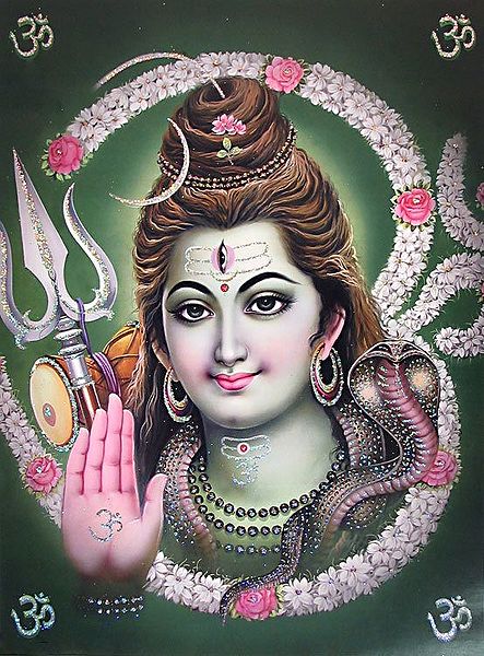Lord Shiva - ( Poster with Glitter )