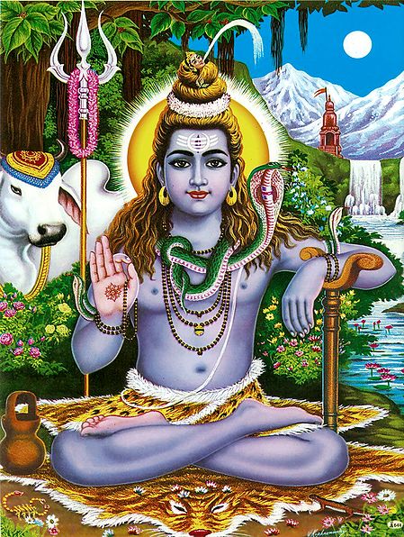 Shiva Sitting on Tiger Skin