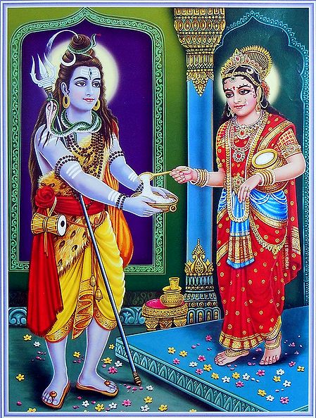 Annapurna Giving Alms to Lord Shiva