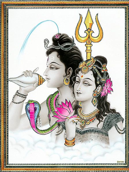 Shiva and Parvati - Laminated Poster