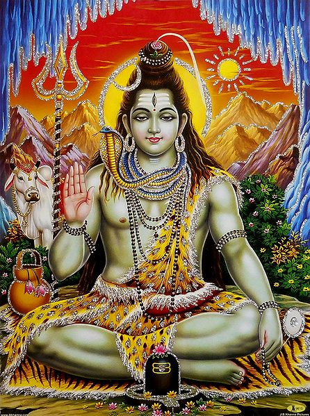 Lord Shiva - Unframed Glitter Poster