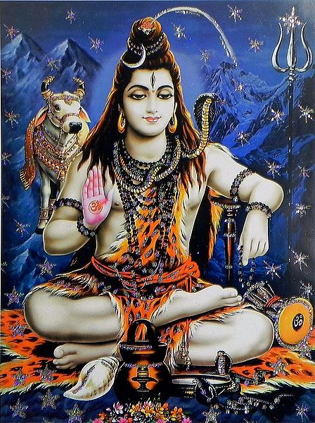 Lord Shiva - Glitter Poster