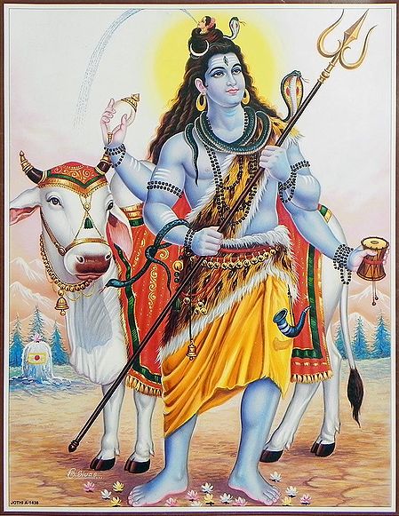 Shiva Standing with Bull