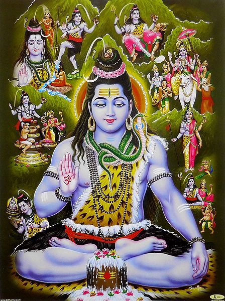 Story of Lord Shiva - Unframed Glitter Poster