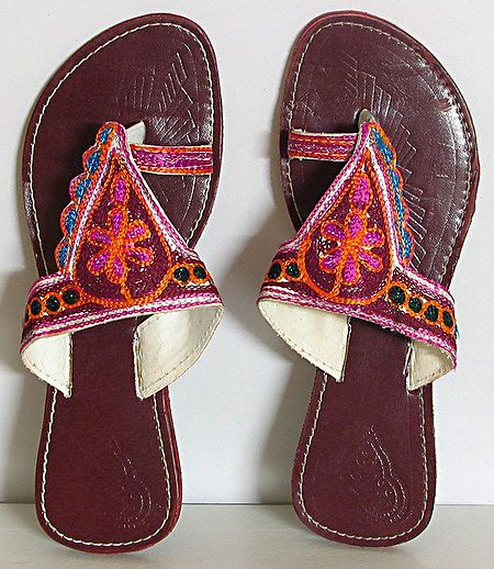 Embroidered Ladies Sandal