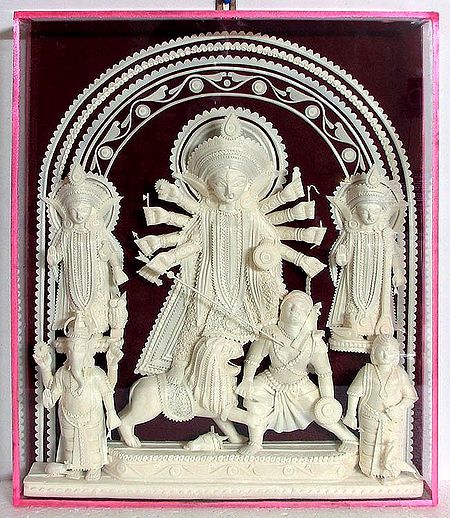 Durga with Her Family - Wall Hanging