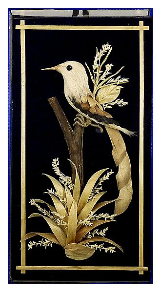 Bird on a Tree - Bamboo Strands Wall Hanging