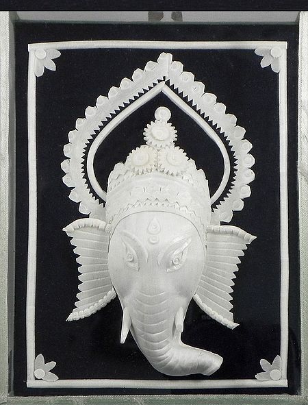 Lord Ganesha - Shola Pith Sculpture - Wall Hanging