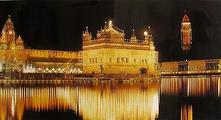 Harmandir Sahib - the Golden Temple of Amritsar at Night