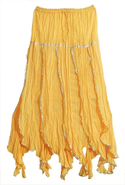 Light Yellow Long Gypsy Skirt