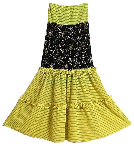 Yellow with Black Skirt