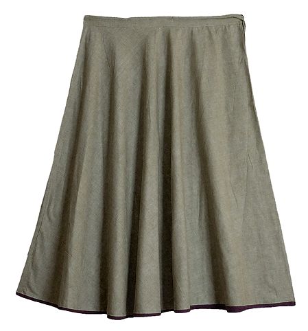 Plain Khaki Cotton Skirt