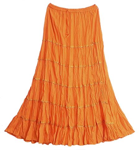 Dark Saffron Long Skirt