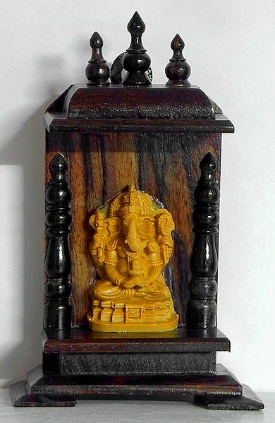 Ganesha in a Wooden Temple