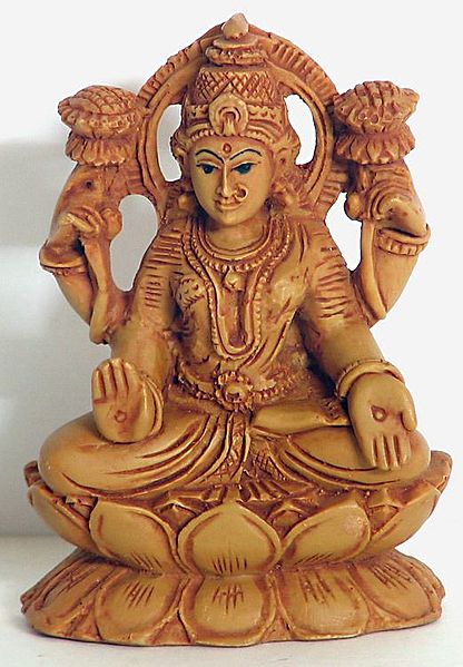 Goddess Lakshmi Sitting on Lotus