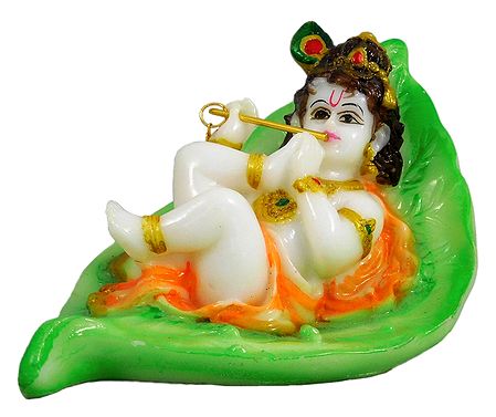 Krishna Resting on Leaf