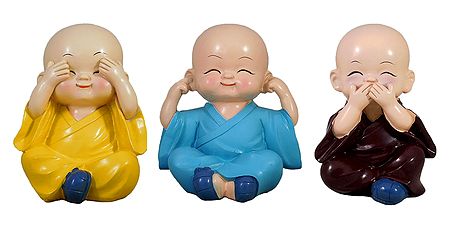 Hear no Evil, See no Evil, Speak no Evil - 3 Cute Baby Monks