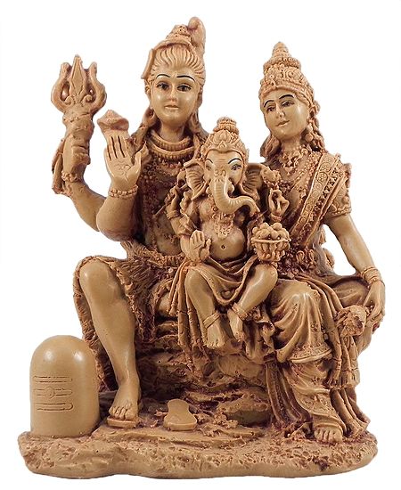 Shiva,Parvati with Ganesha