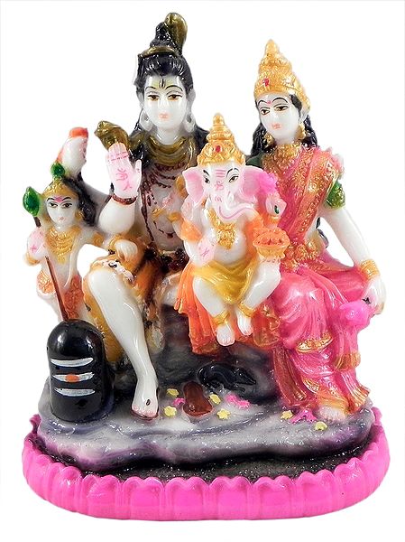 Shiva,Parvati with Ganesha and Kartik