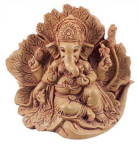 Ganesha Sitting on Leaf