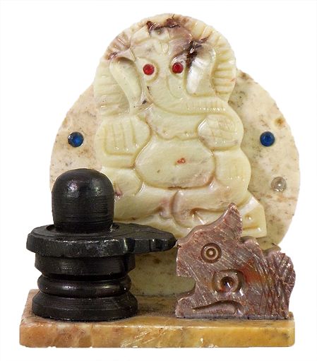 Ganesha with Shiva Linga