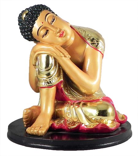 Thinking Buddha in Golden Robe
