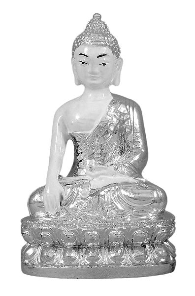 White Buddha in Silver Robe