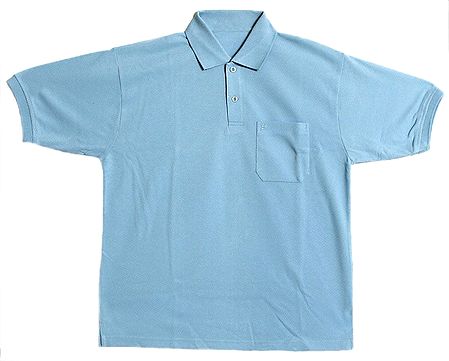 Cyan Blue Polo T-Shirt