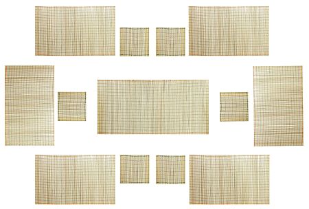 Hand Weaved Dining Table Mats Made with Bamboo Stripes