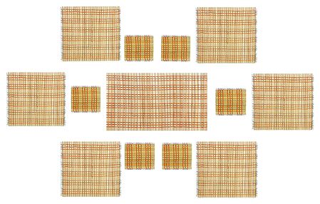 Dining Table Mats Made with Bamboo Stripes