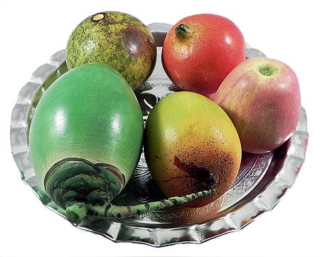 Fruits in a Metal Plate