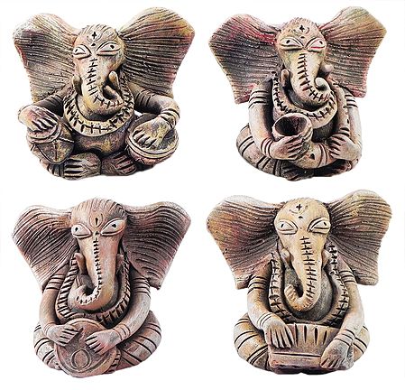 Four Musician Ganesha