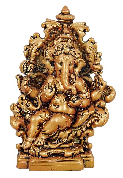 Ganesha Sitting on Throne