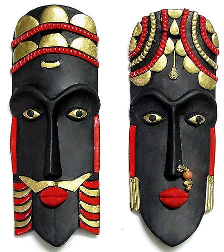 King and Queen Mask - Wall Hanging