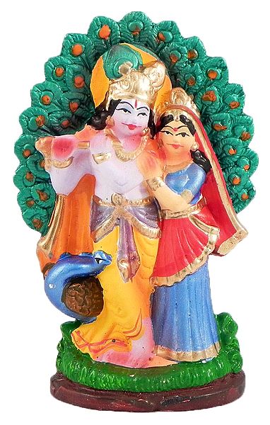 Radha Krishna with Peacock