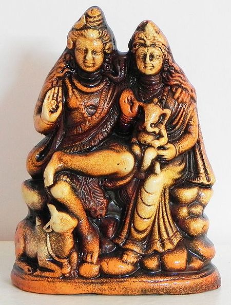 Shiva Parvati with Ganesha and Nandi