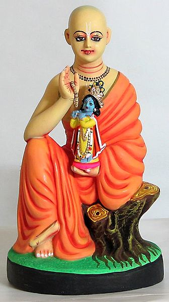 Sri Chaitanyadev with Idol of Krishna