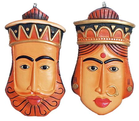 Masks of King and Queen - Wall Hanging